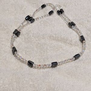 Black and Silver Crystal Necklace Or Bracelet
